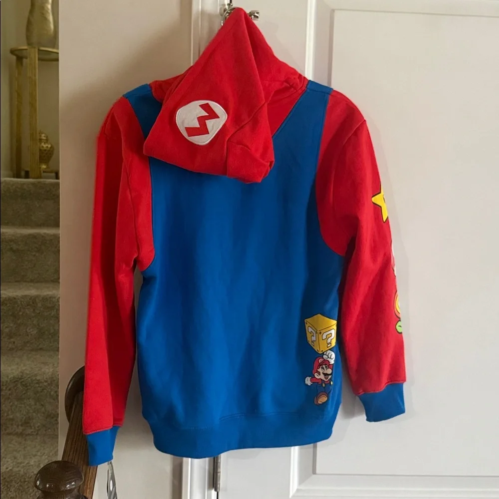 Super Mario Red and Blue Hoodie - Picture 5 of 9